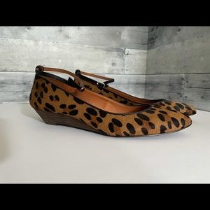 Madewell leopard short wedge shoe
